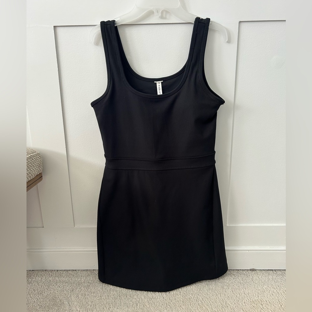 Fabletics Sporty Rib Built-In Short Black Dress